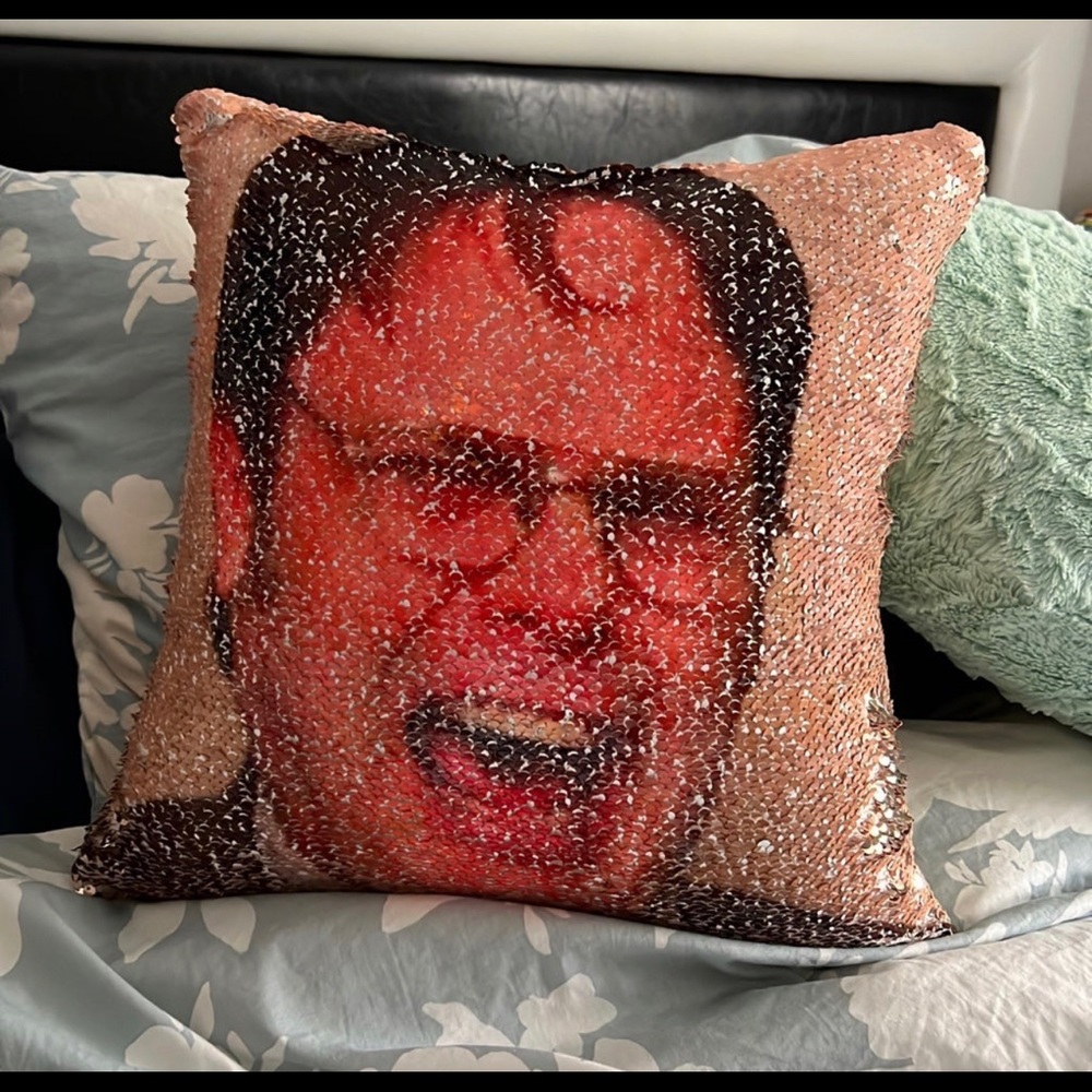 Dwight Shrute Sequin Pillow - The Office